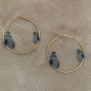 Butterfly Hoop Earrings